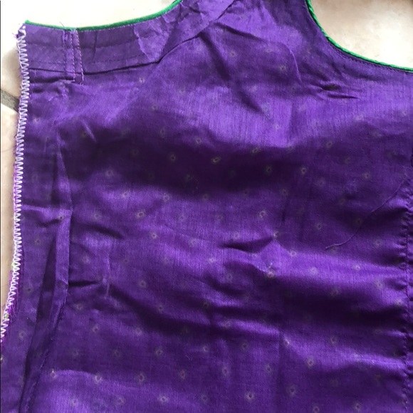 Purple/green/ bhandhni chudidar - Picture 6 of 7